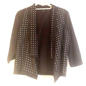 Black with Metal Stud Light Jacket Rick & Republic